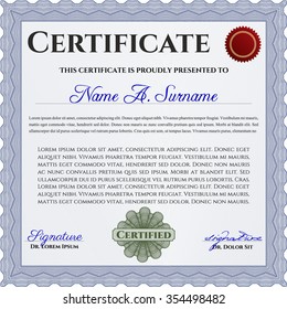 Certificate template. Printer friendly. Beauty design. Customizable, Easy to edit and change colors.