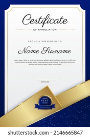 Certificate template with professional clean design. Vector illustration. Certificate of achievement abstract geometric texture decoration for multi-purpose business or education needs