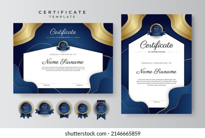Certificate template with professional clean design. Vector illustration. Certificate of achievement abstract geometric texture decoration for multi-purpose business or education needs