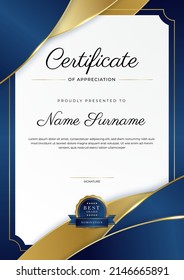 Certificate template with professional clean design. Vector illustration. Certificate of achievement abstract geometric texture decoration for multi-purpose business or education needs