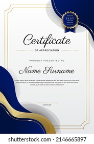 Certificate template with professional clean design. Vector illustration. Certificate of achievement abstract geometric texture decoration for multi-purpose business or education needs