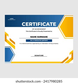 CERTIFICATE TEMPLATE WITH PROFESSIONAL DESIGN