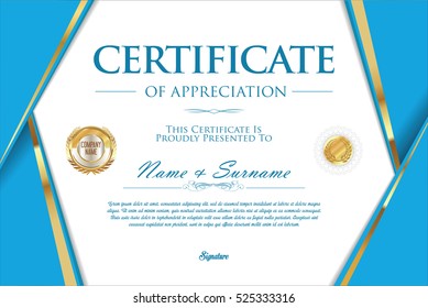 Certificate template retro design background