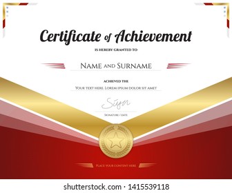 Certificate template in sport theme with border frame, Diploma design