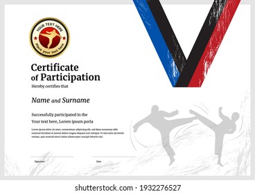 Certificate template sport theme with border frame, Diploma design