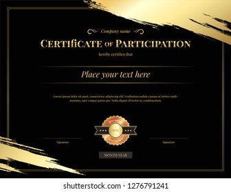 Certificate template in sport theme with watermark background, Diploma design