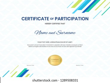 Certificate Template In Sport Theme With Watermark Background, Diploma Design