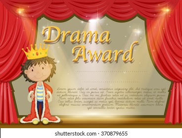 Certificate template with stag background illustration