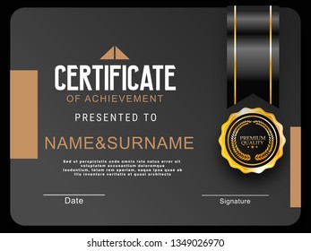Certificate template style ,design with space for your text, luxury and modern pattern,diploma,Vector