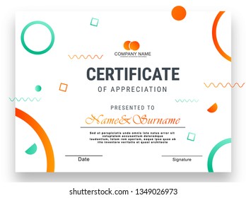 Certificate template style ,design with space for your text, luxury and modern pattern,diploma,Vector