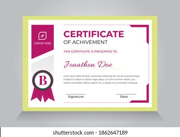 Certificate Template is suitable for your business, company or institution in completion of any course, training ,degree or job.