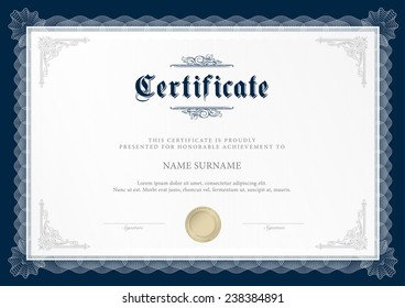 Certificate template vector