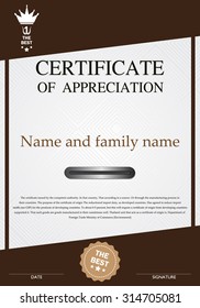 Certificate template vector