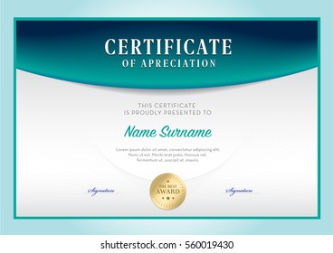 Certificate template vector