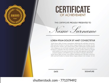 Certificate template vector