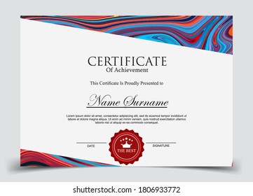 Certificate template in vector for achievement graduation completion