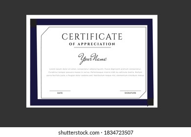 Certificate template in vector for achievement graduation completion