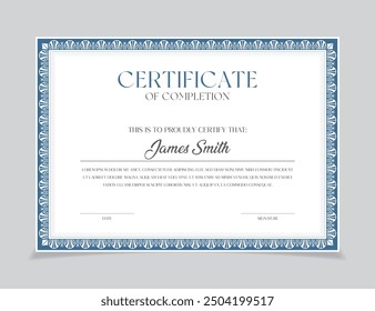 certificate template Vector blank design. diploma certificates, Business, Training Achievement Appreciation template.