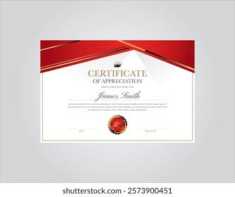 Certificate template vector blank design, graduation certificate, business and educational achievement appreciation template, appreciation and achievement certificate template design