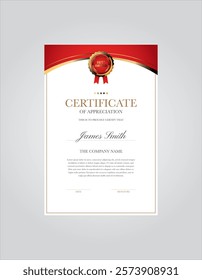 Certificate template vector blank design, graduation certificate, business and educational achievement appreciation template, appreciation and achievement certificate template design