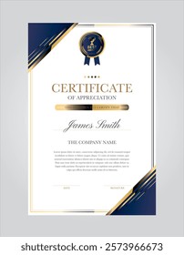 Certificate template vector blank design, graduation certificate, business and educational achievement appreciation template, appreciation and achievement certificate template design
