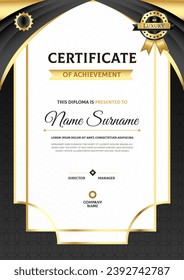 A certificate template  with vector clean style, modern certificate card template editable