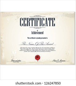 Certificate template vector design