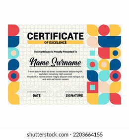 certificate template vector design in modern style which can be used for company certificates and awards