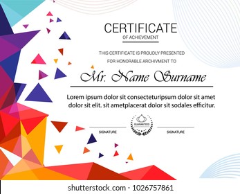 Certificate template, vector illustration.