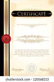 Certificate Template vector illustration