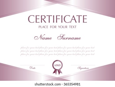 certificate template ,Vector illustration