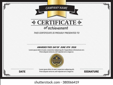 certificate template vector illustration design for company