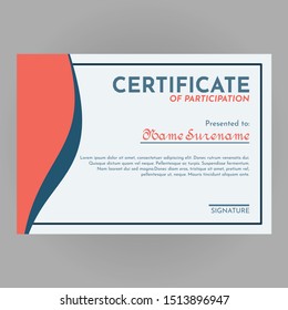 certificate template vektor free eps 10
