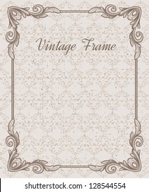 Certificate template. Vintage background with design elements.