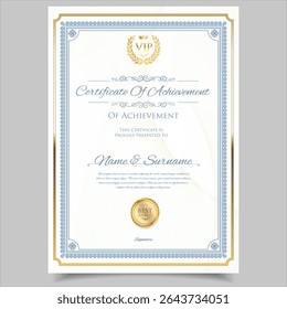 Certificate template vintage border award background, Winner achievement certificate or diploma design 