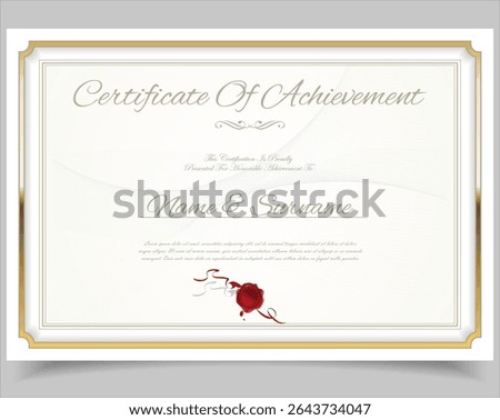 Certificate template vintage border award background, Winner achievement certificate or diploma design 