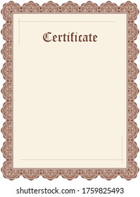 Vorlage mit Vintage Frame zertifizieren.