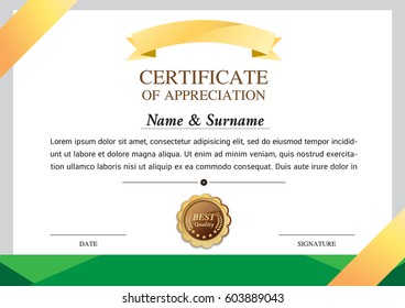 certificate template, warranty