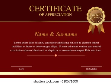 certificate template, warranty