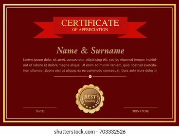 certificate template, warranty