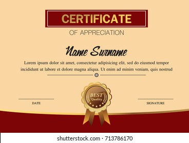 certificate template, warranty