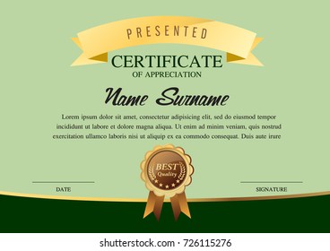 certificate template, warranty