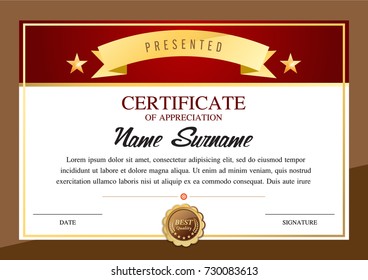 certificate template, warranty