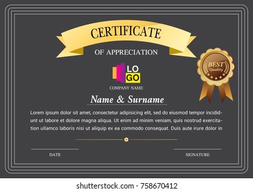 certificate template, warranty  