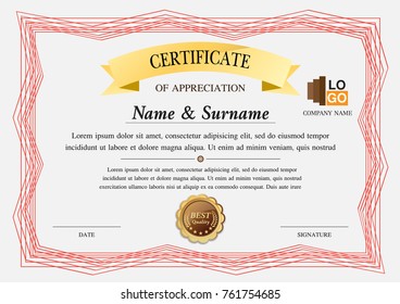 certificate template, warranty 