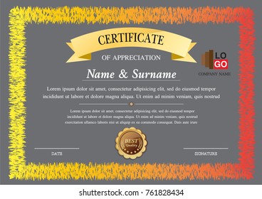 certificate template, warranty 