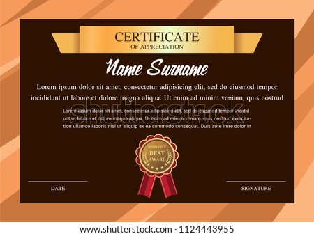 certificate template, warranty