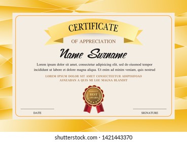 certificate template, warranty, vector design