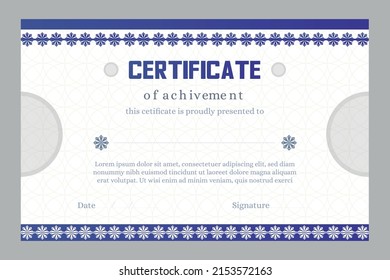 Certificate Template, watercolor Award background Gift voucher. Vector illustration.