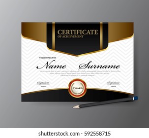 Certificate template,A4 size diploma, vector illustration